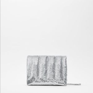 Zara quilted sequined mini crossbody bag